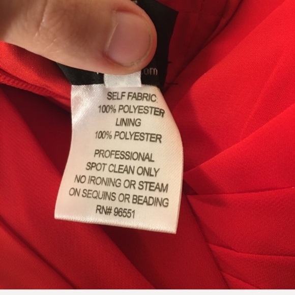 NWOT strapless red Faviana formal dress - Picture 8 of 10